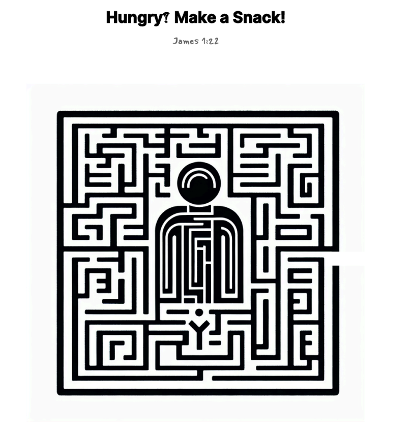 Hungry? Make a Snack! maze